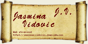 Jasmina Vidović vizit kartica